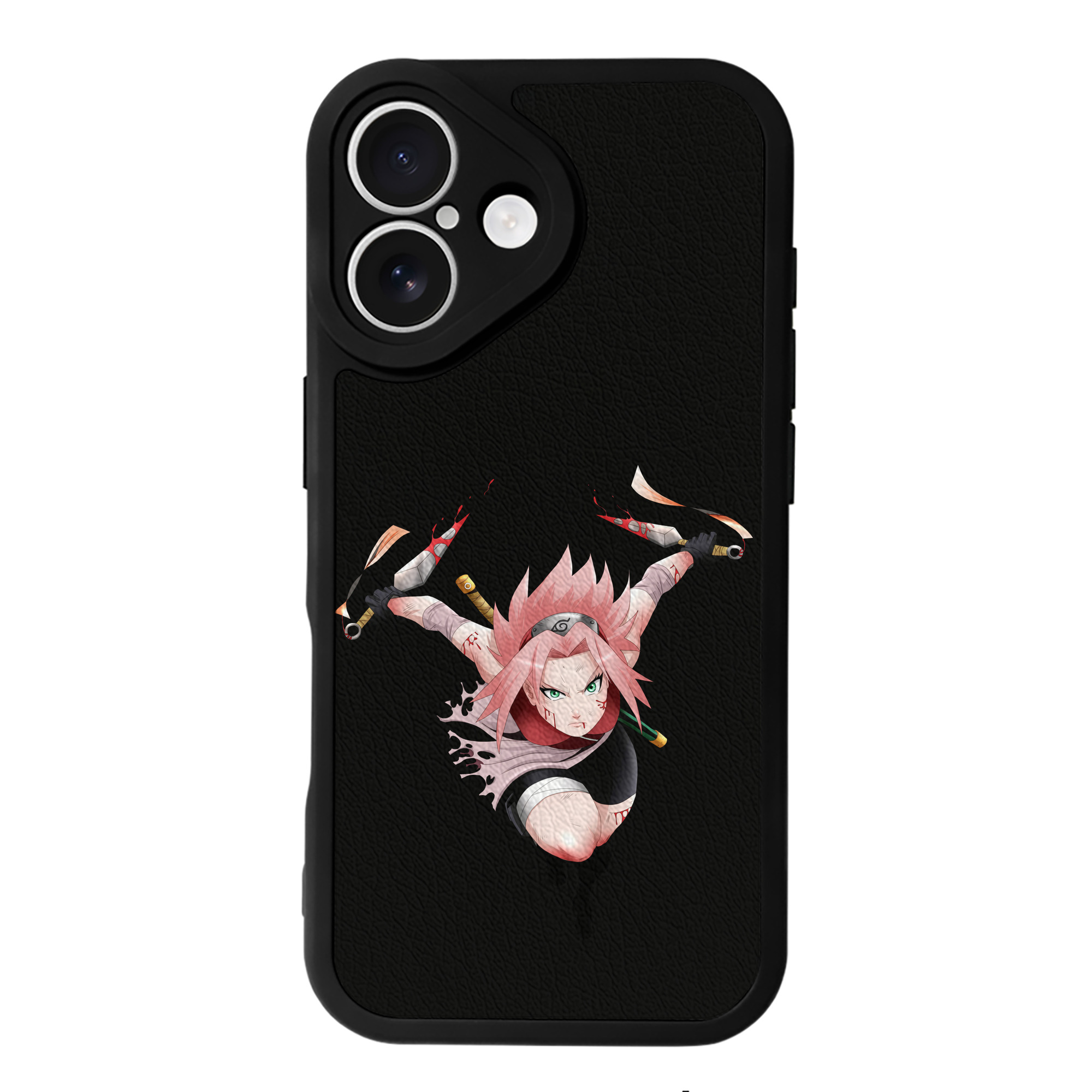 （画像用） NARUTO -ナルト- 春野サクラ Haruno Sakura 【iPhone 16シリーズ対応】シリコンスマホケース（レザー調） 材質：シリコン
